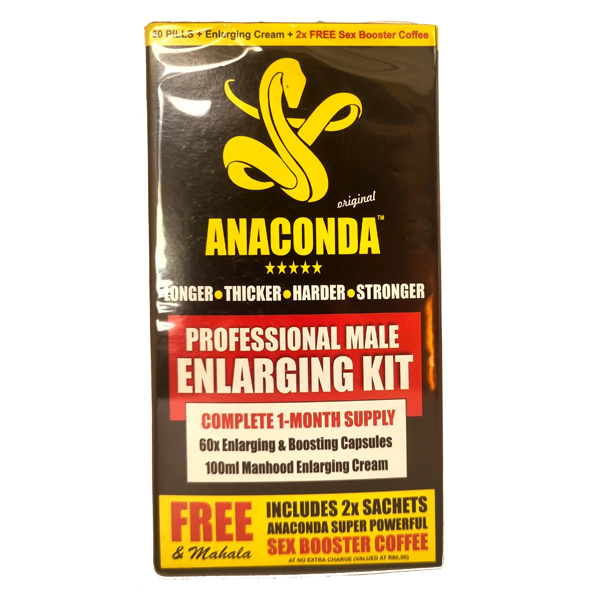 ANACONDA ENLARGING KIT | 60 CAPSULES, CREAM & FREE COFFEE