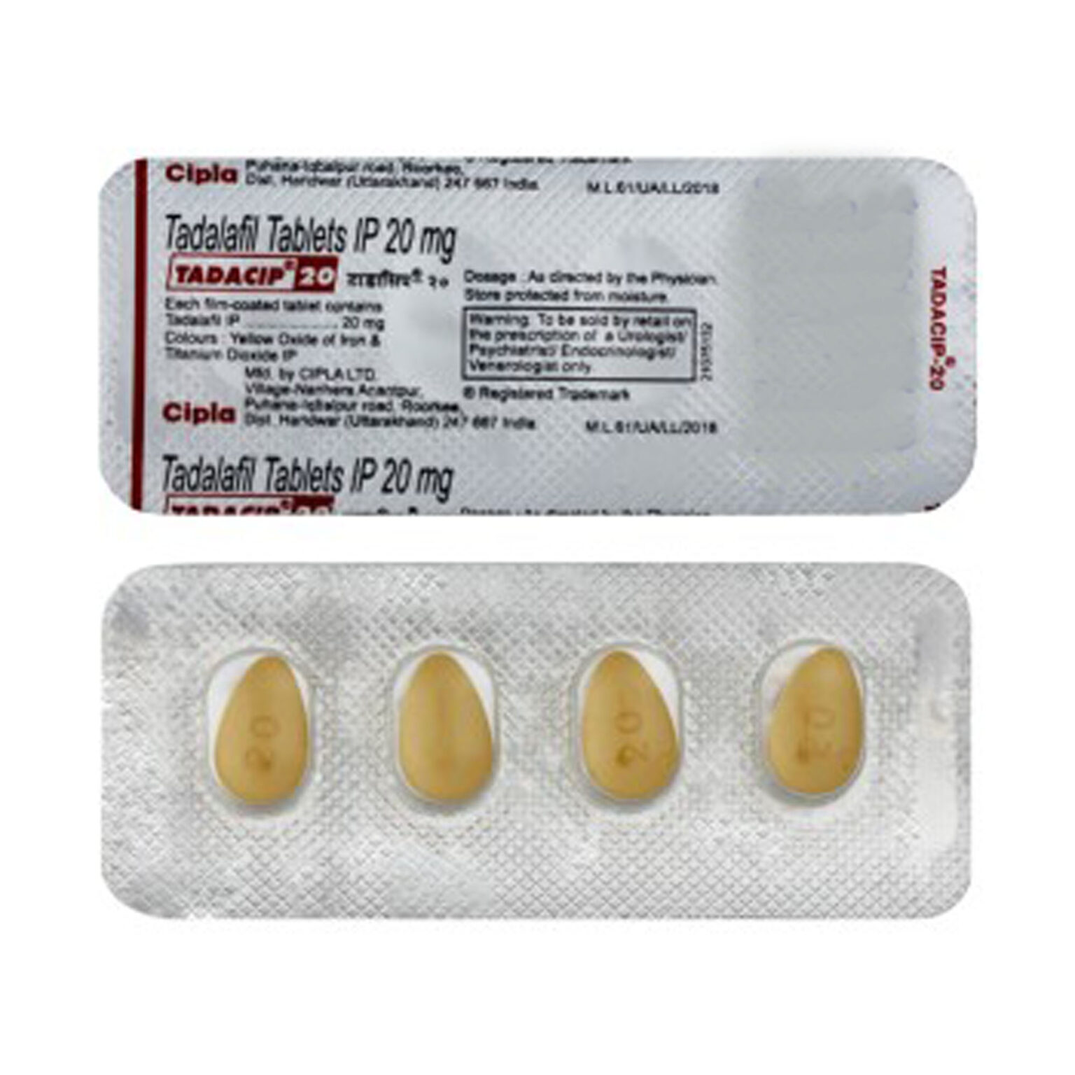 TADACIP | 4 TABLETS - The Kamagra Guy