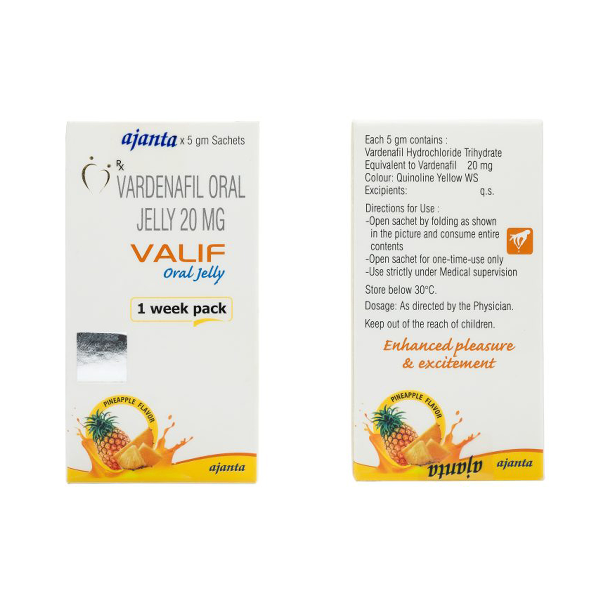 VALIF ORAL JELLY 20MG | 7 SACHETS